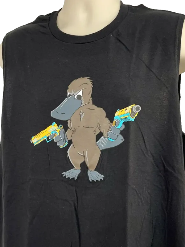 Men's Platypus Guy Sleeveless T - Black S