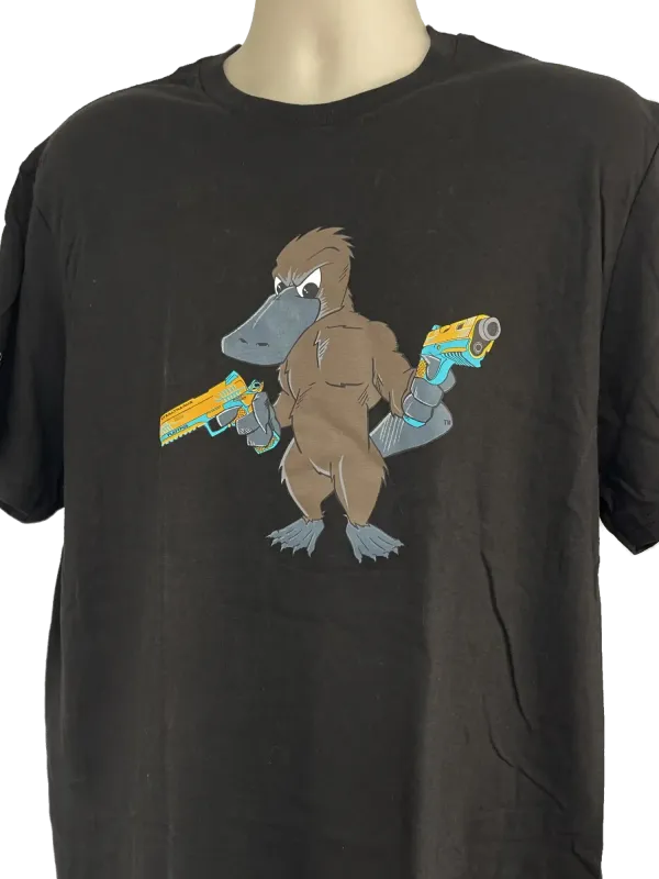 Men's Platypus Guy T-Shirt - Black 3XL
