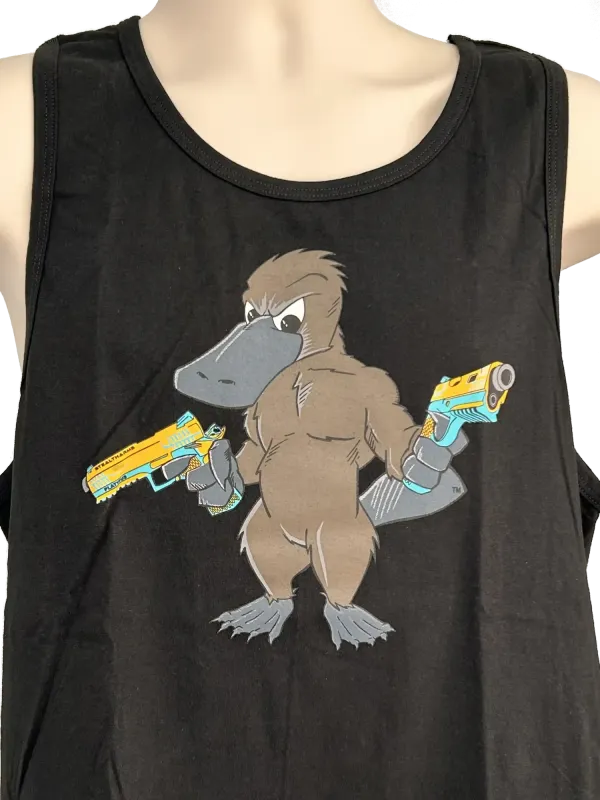 Men's Platypus Guy Tanktop - Black 2XL